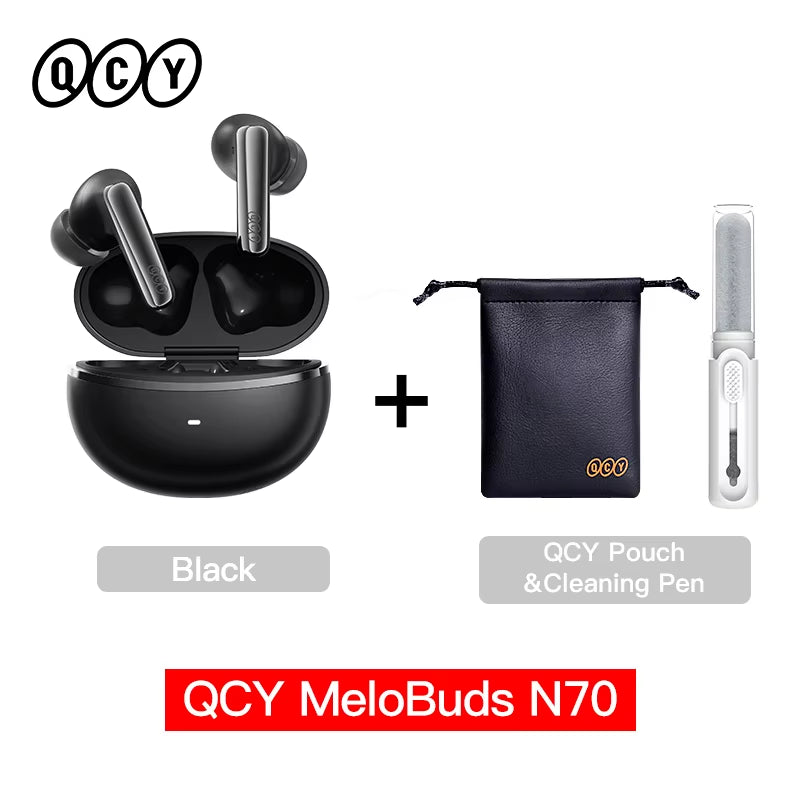 Melobuds N70 Adaptive ANC Wireless Earbuds Bluetooth 6.0 LDAC Hi-Res Audio 6 Mics Wireless Charging Earphones 50Hrs IPX5