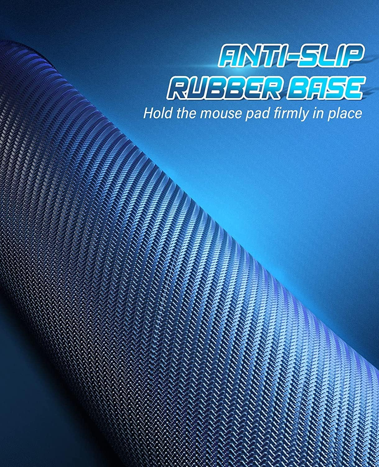 Computer Mouse Pad with Stitched Edges, Washable Mouse Mat with Superior Micro-Weave Cloth, Gaming Mouse Pad for Office & Home, Non-Slip Rubber Base, Black