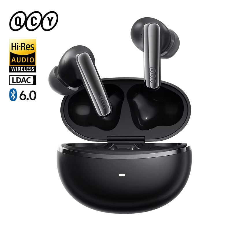 Melobuds N70 Adaptive ANC Wireless Earbuds Bluetooth 6.0 LDAC Hi-Res Audio 6 Mics Wireless Charging Earphones 50Hrs IPX5