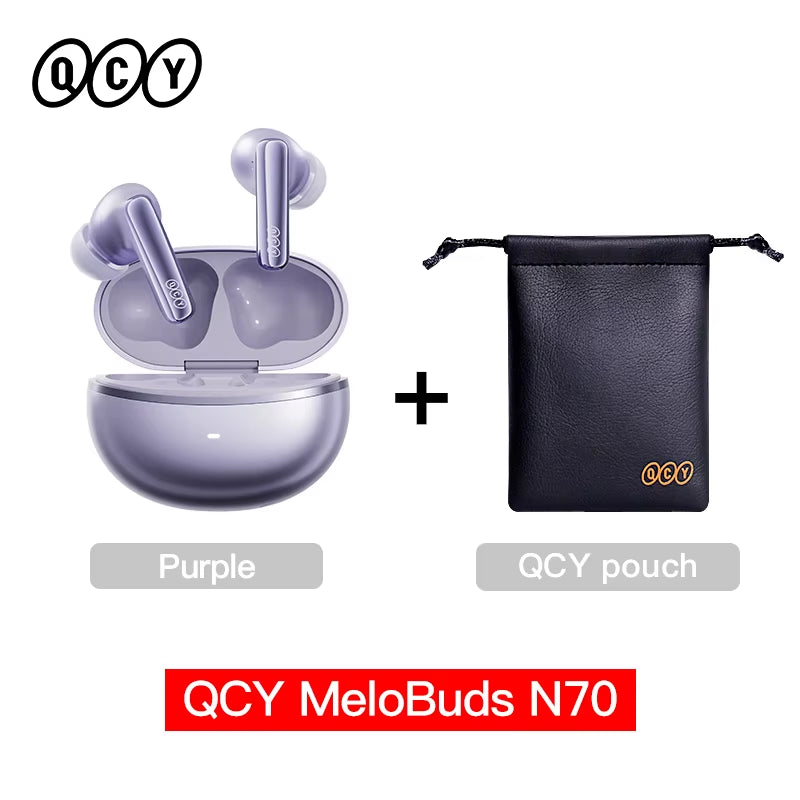 Melobuds N70 Adaptive ANC Wireless Earbuds Bluetooth 6.0 LDAC Hi-Res Audio 6 Mics Wireless Charging Earphones 50Hrs IPX5