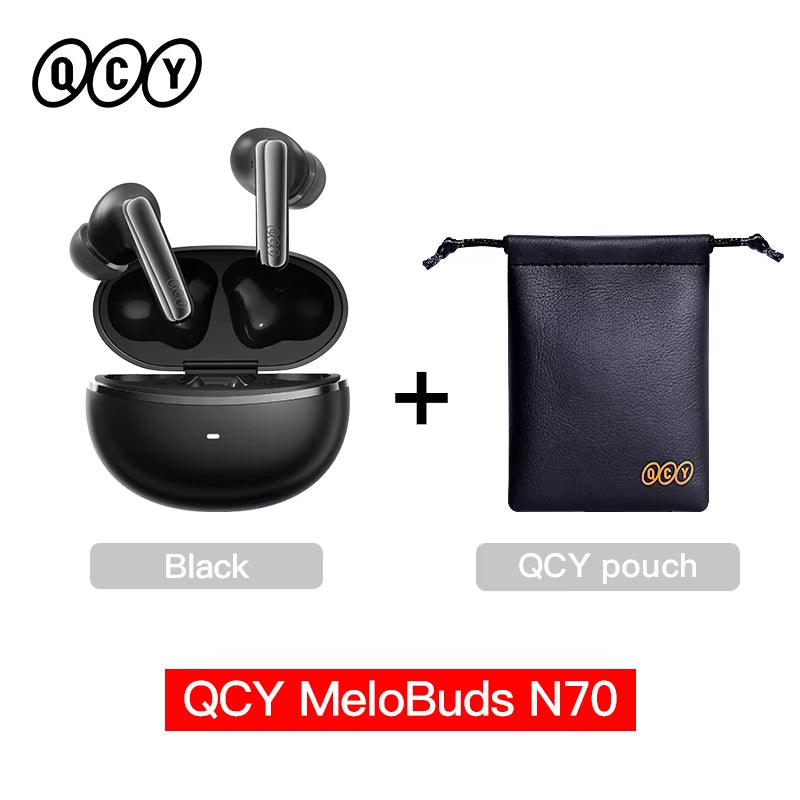 Melobuds N70 Adaptive ANC Wireless Earbuds Bluetooth 6.0 LDAC Hi-Res Audio 6 Mics Wireless Charging Earphones 50Hrs IPX5